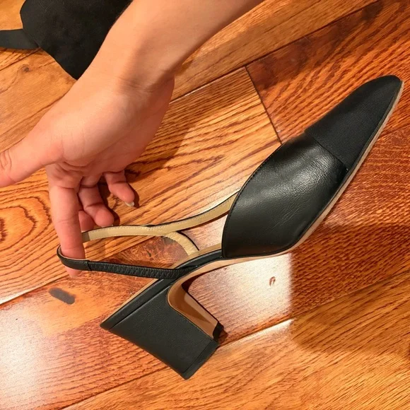 CHANEL Black Slingback Block Heel - Picture 4 of 12
